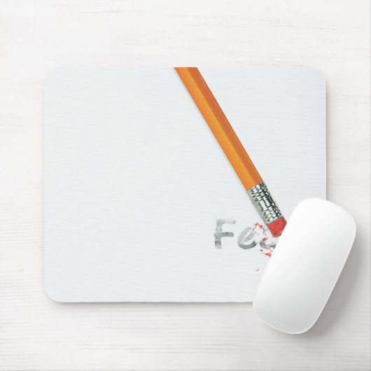 Angst Text mit Stift-Radiergummi Mousepad (Mit Mouse)