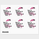 Angst und Abscheu Runder Aufkleber (Blatt)