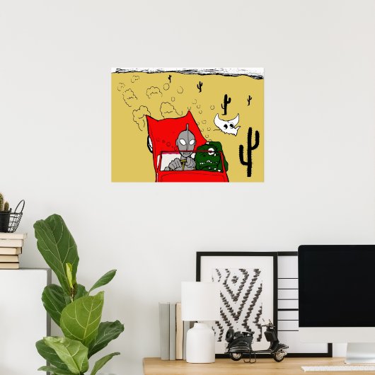 Angst und Abscheu vor Godzilla Poster (Heimbüro)