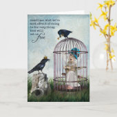 Angst und Freiheit Inspiration Zitat Karte (Gelbe Blume)