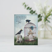 Angst und Freiheit Inspiration Zitat Postkarte (Stehend Vorderseite)