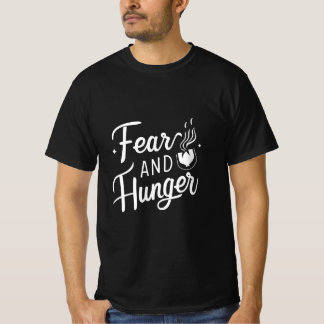 Angst und Hunger, schwarz und weiß T-Shirt