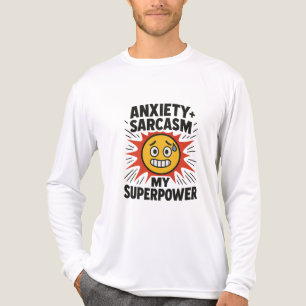 Angst und Sarkasmus Lustiges Emoji T-Shirt – Meine Tri-Blend Shirt