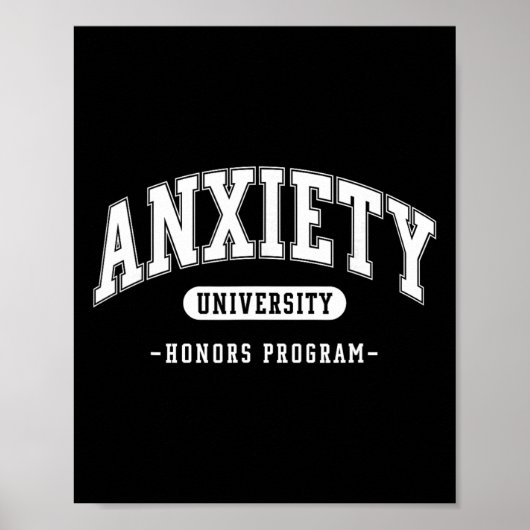 Angst Universitäts-Ehrenprogramm Lustige geistige Poster (Vorne)