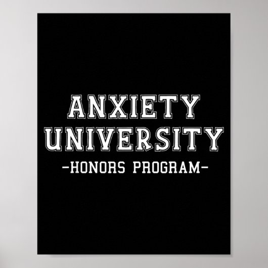 Angst Universitäts-Ehrenprogramm Poster (Vorne)