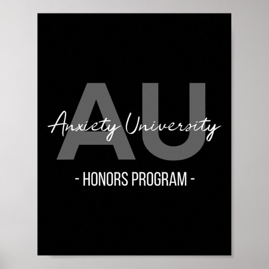 Angst Universitäts-Ehrenprogramm Poster (Vorne)