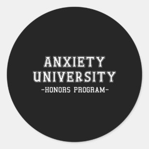 Angst Universitäts-Ehrenprogramm Runder Aufkleber