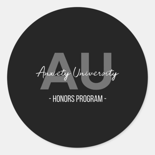 Angst Universitäts-Ehrenprogramm Runder Aufkleber (Vorderseite)