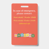 Angst Unsichtbare Behinderung Lanyard ID Ausweis (Rückseite)