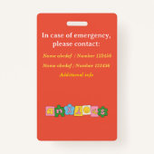 Angst Unsichtbare Behinderung Lanyard ID Ausweis (Rückseite)