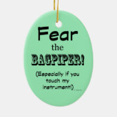 Angst vor Bagpiper Keramik Ornament (Hinten)