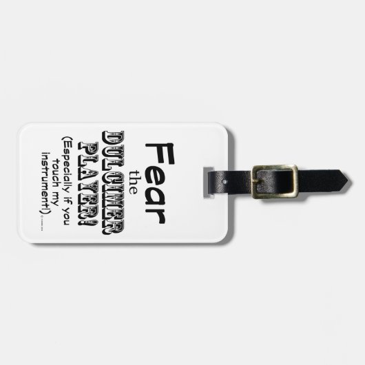 Angst vor dem Dulcimer-Spieler Gepäckanhänger (Vorderseite horizontal)