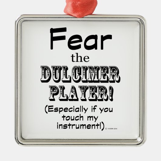 Angst vor dem Dulcimer-Spieler Silbernes Ornament (Vorne)