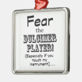 Angst vor dem Dulcimer-Spieler Silbernes Ornament (Links)