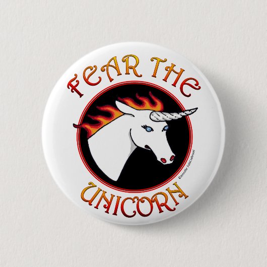 Angst vor dem Einhorn-Button-Button Button (Vorderseite)