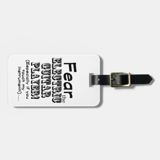 Angst vor dem elektrischen Gitarrenspieler Gepäckanhänger (Vorderseite horizontal)