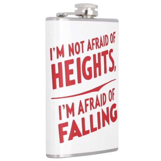 Angst vor dem Fall: Ein Typografie-Design Flachmann (Rechts)