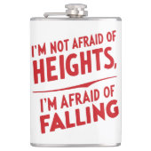 Angst vor dem Fall: Ein Typografie-Design Flachmann (Vorderseite)