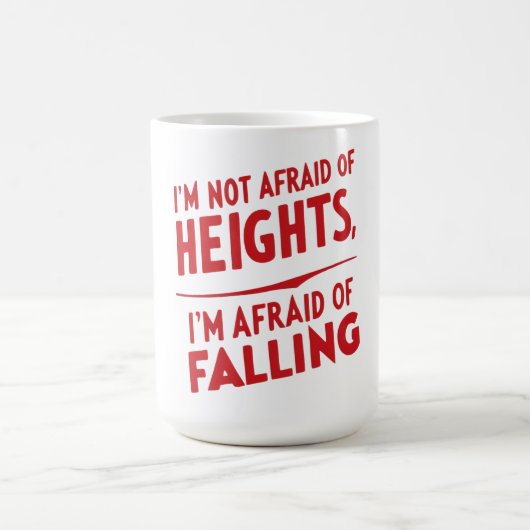 Angst vor dem Fall: Ein Typografie-Design Kaffeetasse (Mittel)