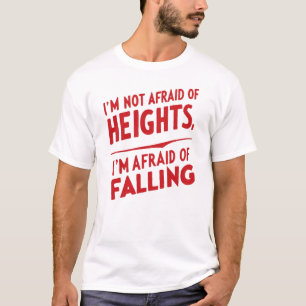 Angst vor dem Fall: Ein Typografie-Design T-Shirt
