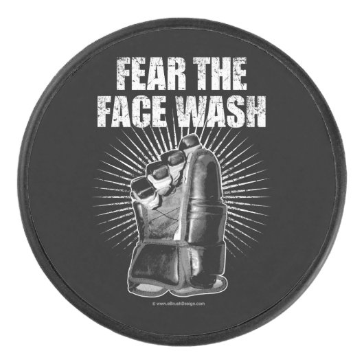 Angst vor dem Gesichtsausdruck (Hockey) Eishockey Puck (Vorderseite)