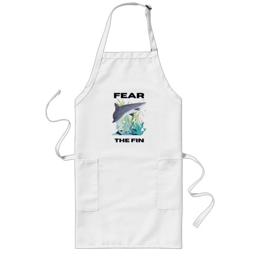 Angst vor dem Haifisch Lange Schürze (Vorne)