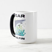 Angst vor dem Haifisch Verwandlungstasse (Vorderseite Links)