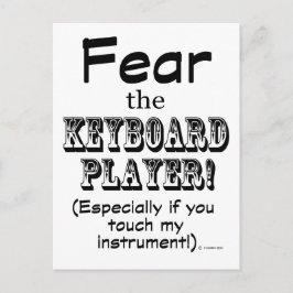 Angst vor dem Keyboard-Player Postkarte