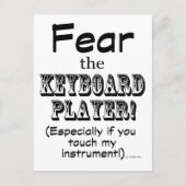 Angst vor dem Keyboard-Player Postkarte (Vorderseite)