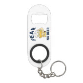 Angst vor dem NO-Bier, lustig, blauer Text Mini Flaschenöffner (Rückseite)