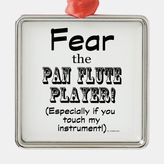 Angst vor dem Pan Flute Player Silbernes Ornament (Vorne)