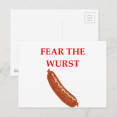 Angst vor dem Wurst Postkarte (Vorne/Hinten)
