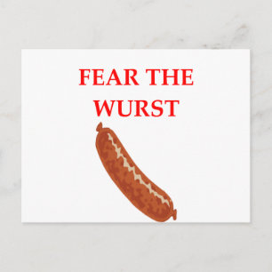 Angst vor dem Wurst Postkarte