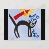 Angst vor der Amerikanische Unabhängigkeitstag-Kar Postkarte (Vorderseite)