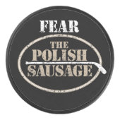 Angst vor der polnischen Wurst (Hockey) Eishockey Puck (Vorderseite)