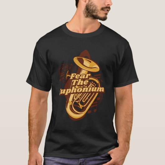 Angst vor Euphonium Instrument Euphonist Player Eu T-Shirt (Vorderseite)