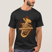 Angst vor Euphonium Instrument Euphonist Player Eu T-Shirt (Vorderseite)