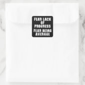 Angst vor Fortschritten, Angst durchschnittlich - Quadratischer Aufkleber (Tasche)