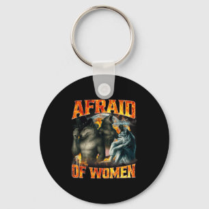 Angst vor Frauen Lustiges Alpha-Wolf-Meme Cringe M Schlüsselanhänger