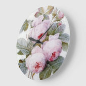 Angst vor Pink Roses Wall Clock Große Wanduhr (Winkel)