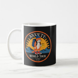 Angst Welt Tour Vintage Katze Wanderer Retro Art Kaffeetasse