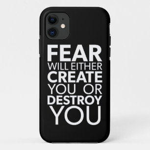 Angst wird Sie erschaffen oder zerstören - inspiri Case-Mate iPhone Hülle