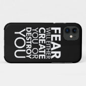 Angst wird Sie erschaffen oder zerstören - inspiri Case-Mate iPhone Hülle (Rückseite (Horizontal))