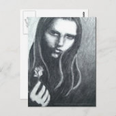 Angst (Zeichnend) Postkarte (Vorne/Hinten)