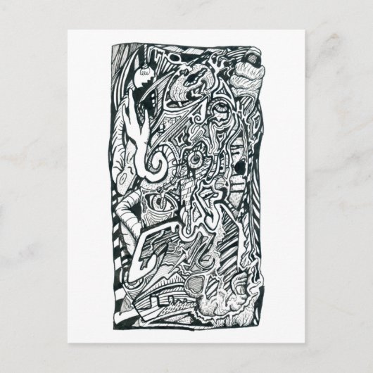 Angstangriff von Brian Benson Postkarte (Vorderseite)