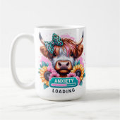 Angstbelastung Hochland-Kuh-Keramik Tasse (Links)