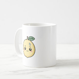 Angstgefühl Lemon mit Schweiß Kaffeetasse