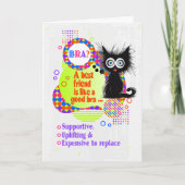 Angstkatze Bester Freund Karte (Vorderseite)