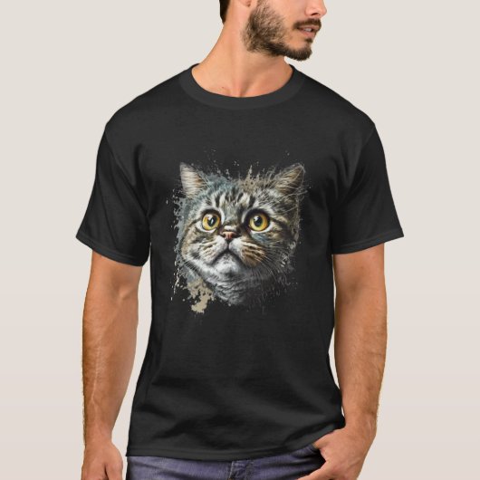 Angstkatze Feigling Katze  4 T-Shirt (Vorderseite)