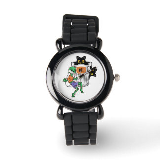 Angstkatze Halloween Armbanduhr